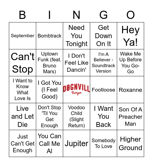 FUNKY Bingo Card