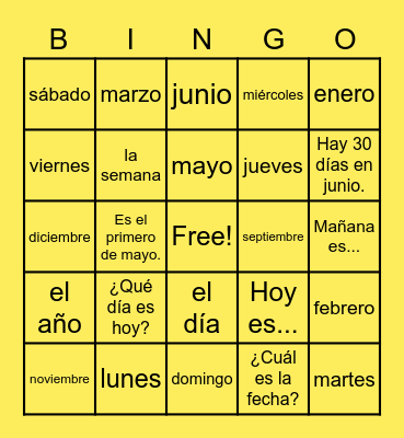 PE: Part B (Terms 1-32) Bingo Card