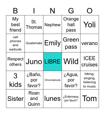¿Qué Recuerdas? Bingo Card