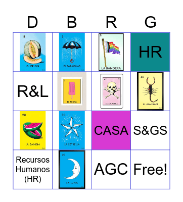 Hyatt Loteria Bingo Card