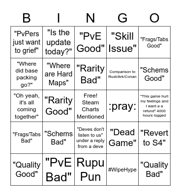 #last_oasis_general Bingo Card