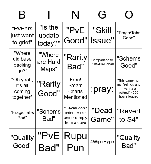 #last_oasis_general Bingo Card