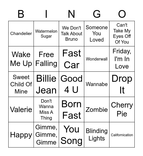 Round Three Bingo Card