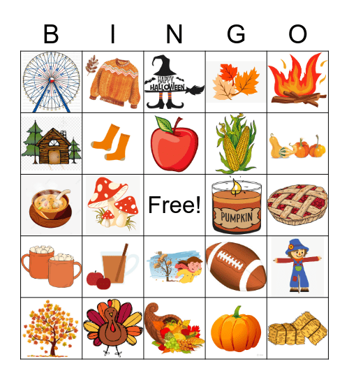 Fall Bingo! Bingo Card