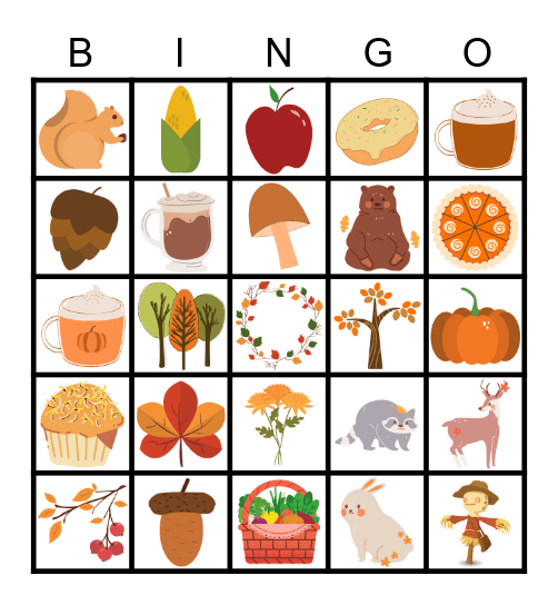 Fall Bingo Card