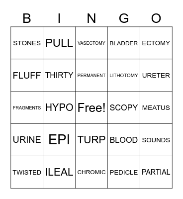 GU Bingo Card