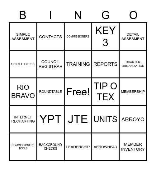 C O M M I S S I O N E R S Bingo Card