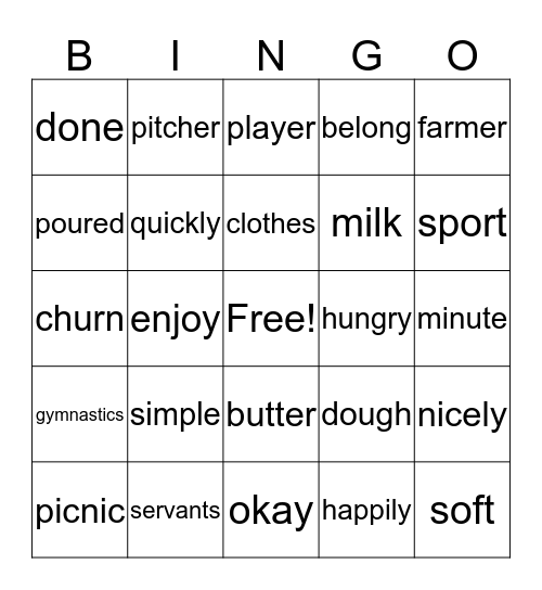 The Simple Prince  &   Jenny and the Tennis Nut Bingo Card