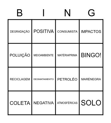 BINGO Card