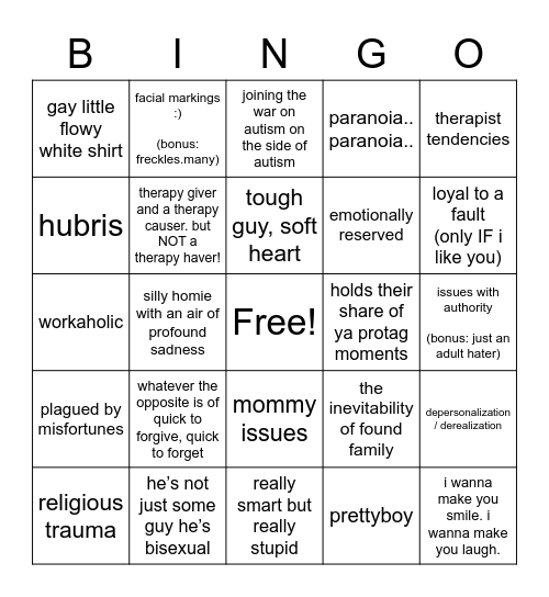 bea ocs  (but i struggled to the very end) Bingo Card