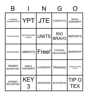 C O M M I S S I O N E R S Bingo Card