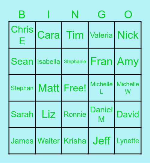 Who Said It? Bingo Card