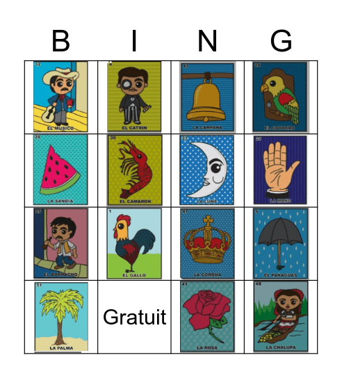 Viva Mexico Bingo Card 9434