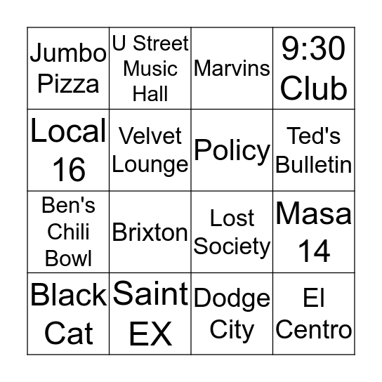 #DRINKDRANKdonotgetDRUNK  Bingo Card