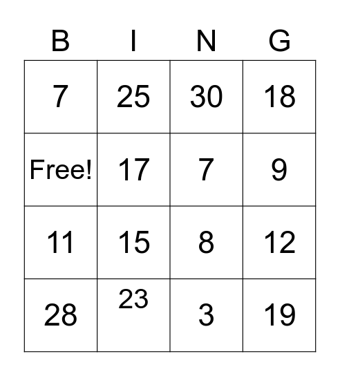 the-numbers-1-30-bingo-card