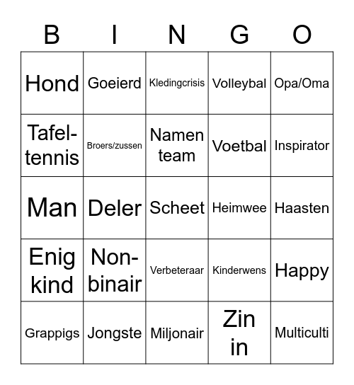 Making Memories Bingo Card