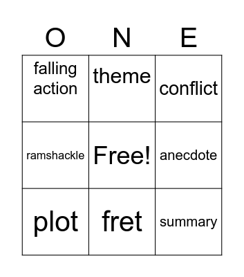 Mid-Unit 1 Review Bingo Card