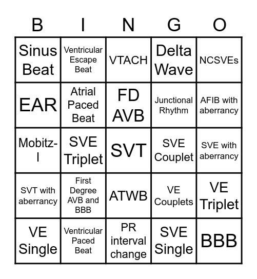 AV Vikings Bingo Card