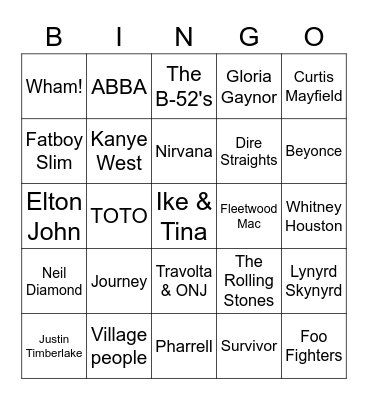 Wedding floorfillas Bingo Card