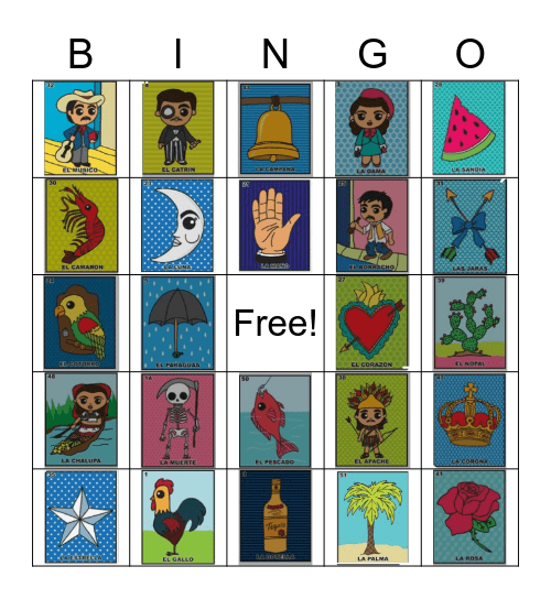 Viva Mexico Bingo Card