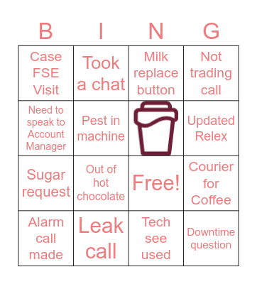 Contact Centre Bingo Card