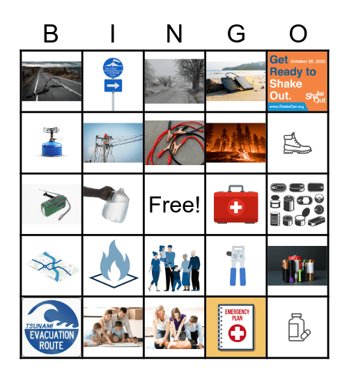 National Preparedness Month Bingo Card