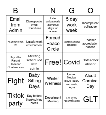 BINGO Card