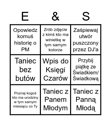Ewel i Sebek Bingo Card