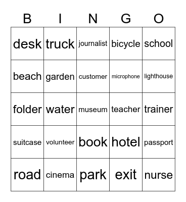 RELATIVE CLAUSE Bingo Card