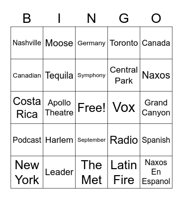 Raymond's Farewell Bingo Game Bingo Card