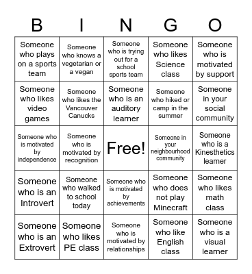 Careers 8 BINGO Card