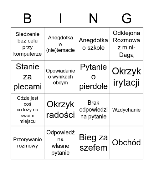 Bingo Card