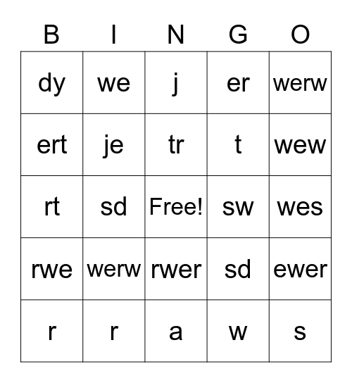 Genetic Code Bingo Card