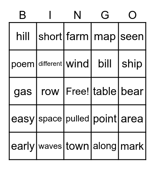 Sight Word Bingo G2 Q3 Bingo Card