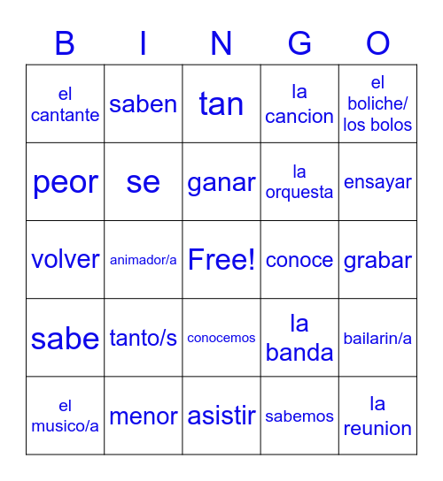 Las actividades extracurriculares Bingo Card