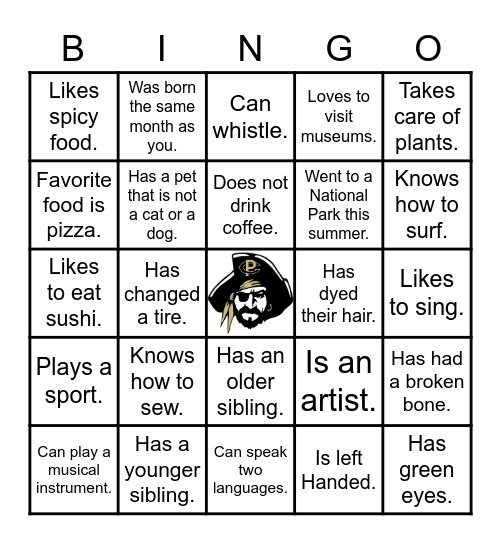 "Find Someone Who" Bingo Card