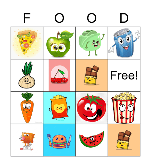 FOOD VOCABULARY Bingo Card