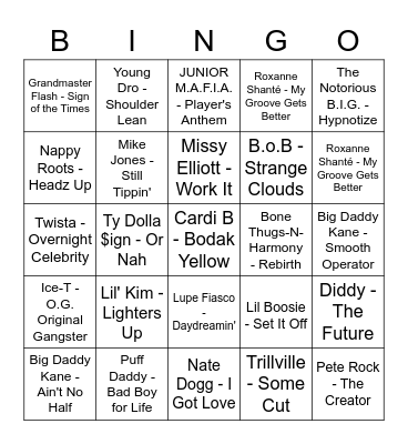 Mary Music Bingo - M.M.B. Bingo Card