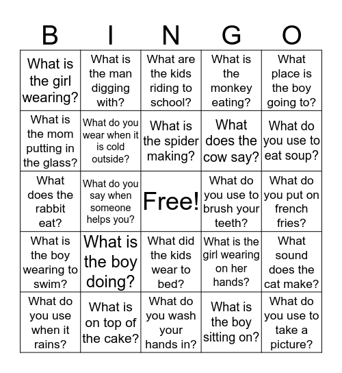 "WHAT" BINGO Card