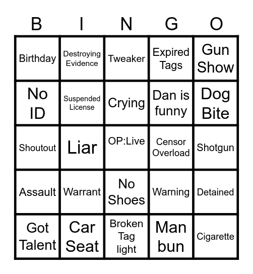 OP:Live Bingo Card