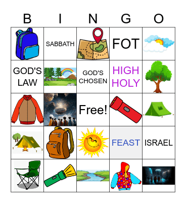 Feast Of Tabernacles Bingo Card