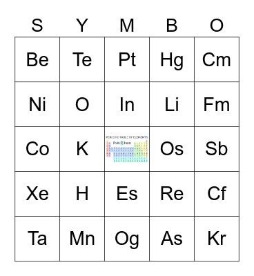 SYMBO Bingo Card