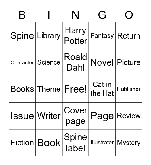 Library Bingo Card