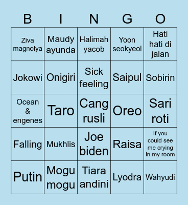 Nay Bingo Card