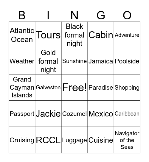 Where are we going? What are we doing? Bingo Card