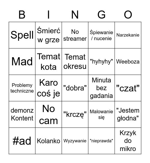 Bingo Card