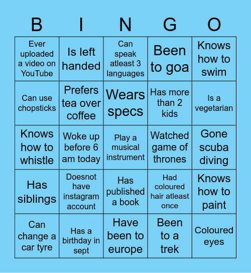 IDP bingo Card