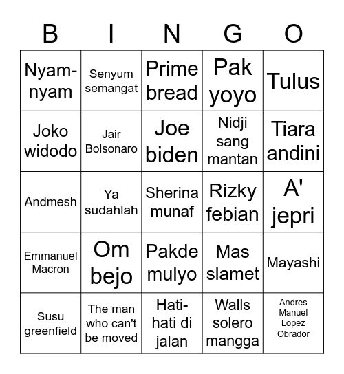 Rami 🎀 Bingo Card