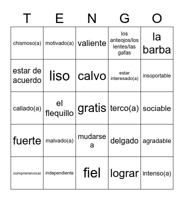 Mi Presentación Personal Bingo Card