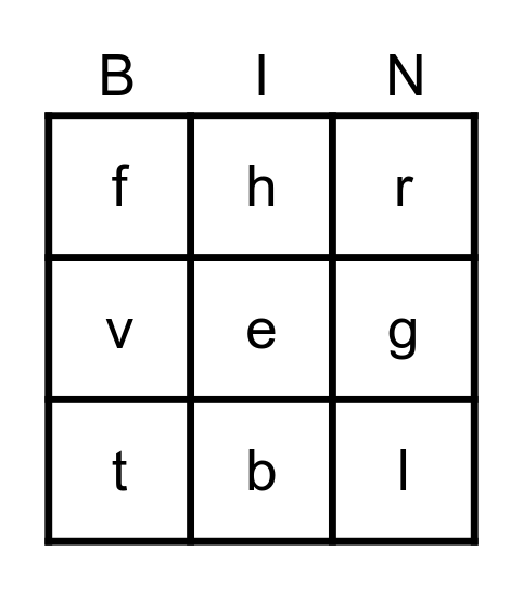 Letterbingo Card